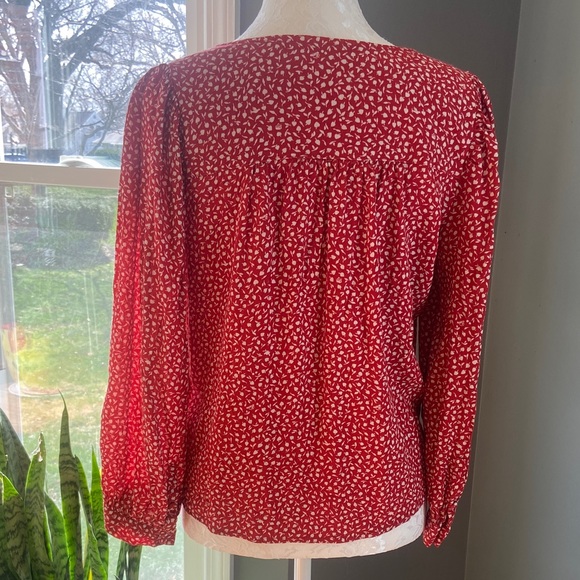 Madewell Kinston Side-Button Wrap Top in Park Picnic - Picture 11 of 11